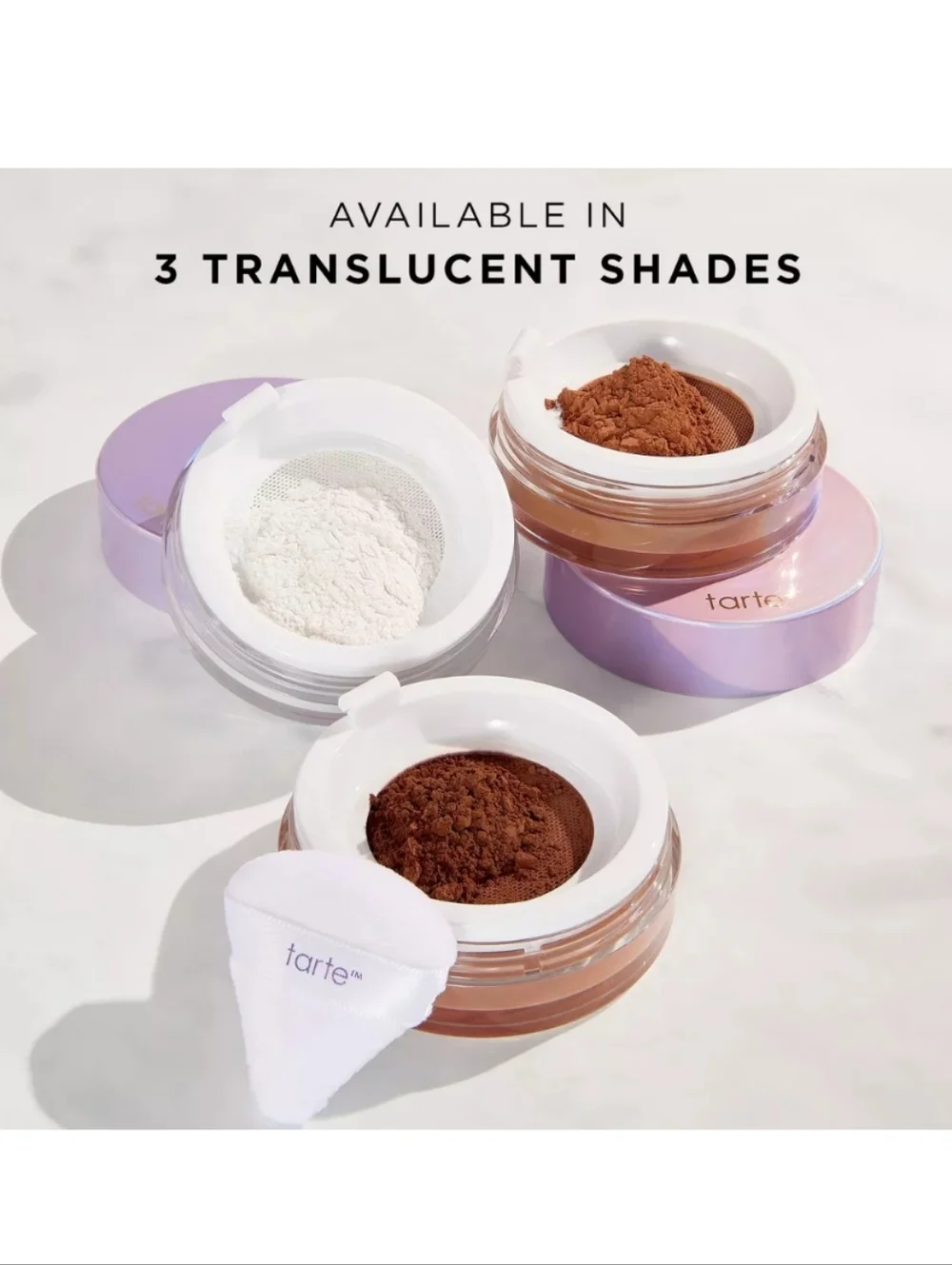 tarte creaseless setting & brightening powder - PINK - Full Size - NWT